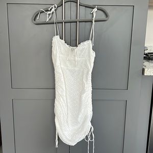 White princess Polly floral cutout mini dress